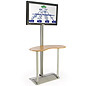 The mobile stand ships unassembled to maintain lower shipping costs, even on dual mount TV units!
