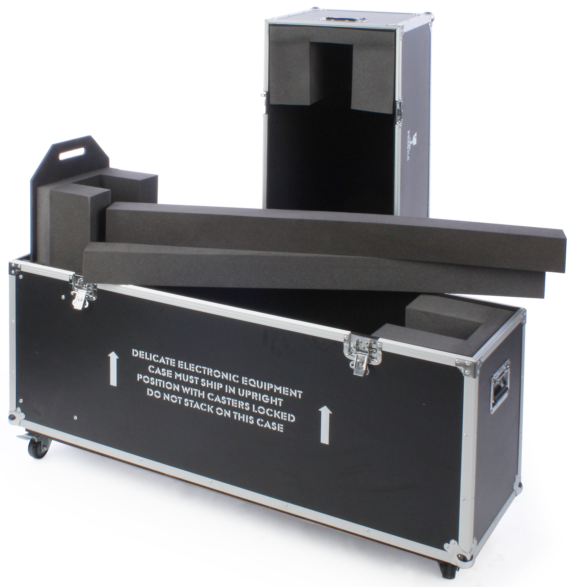 Monitor Case Foam Line for Protection & Wheels for Portability