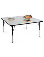 Height Adjustable Square Whiteboard Table