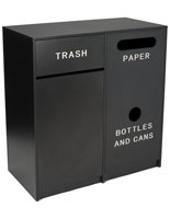 Trash Can Receptacle with Black Finish