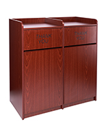 Particle board waste cabinet