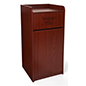 Wooden restaurant trash can with melamine finish 