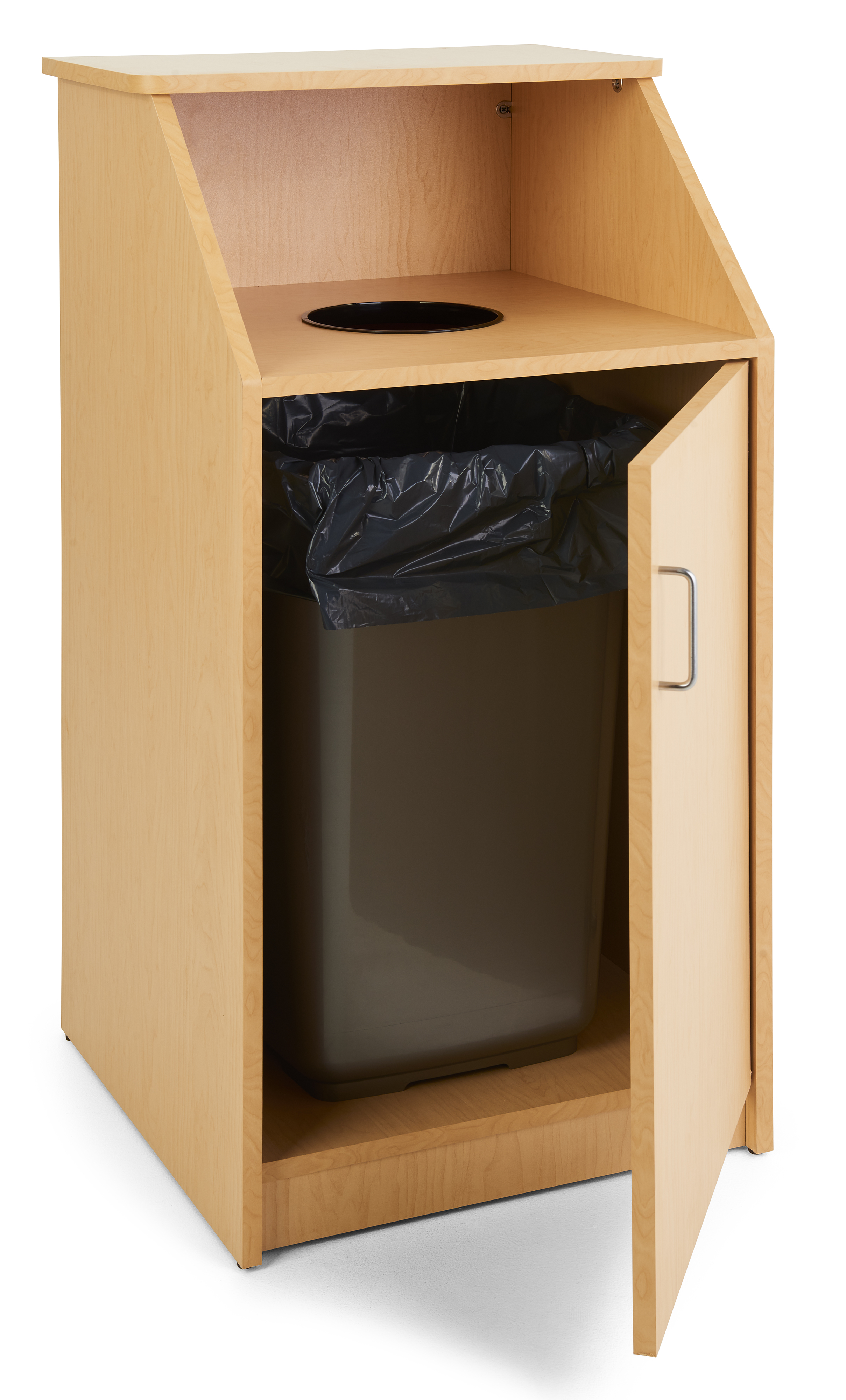 HUBERT Restaurant Trash Can with Tray Top Lid,39 Gallon