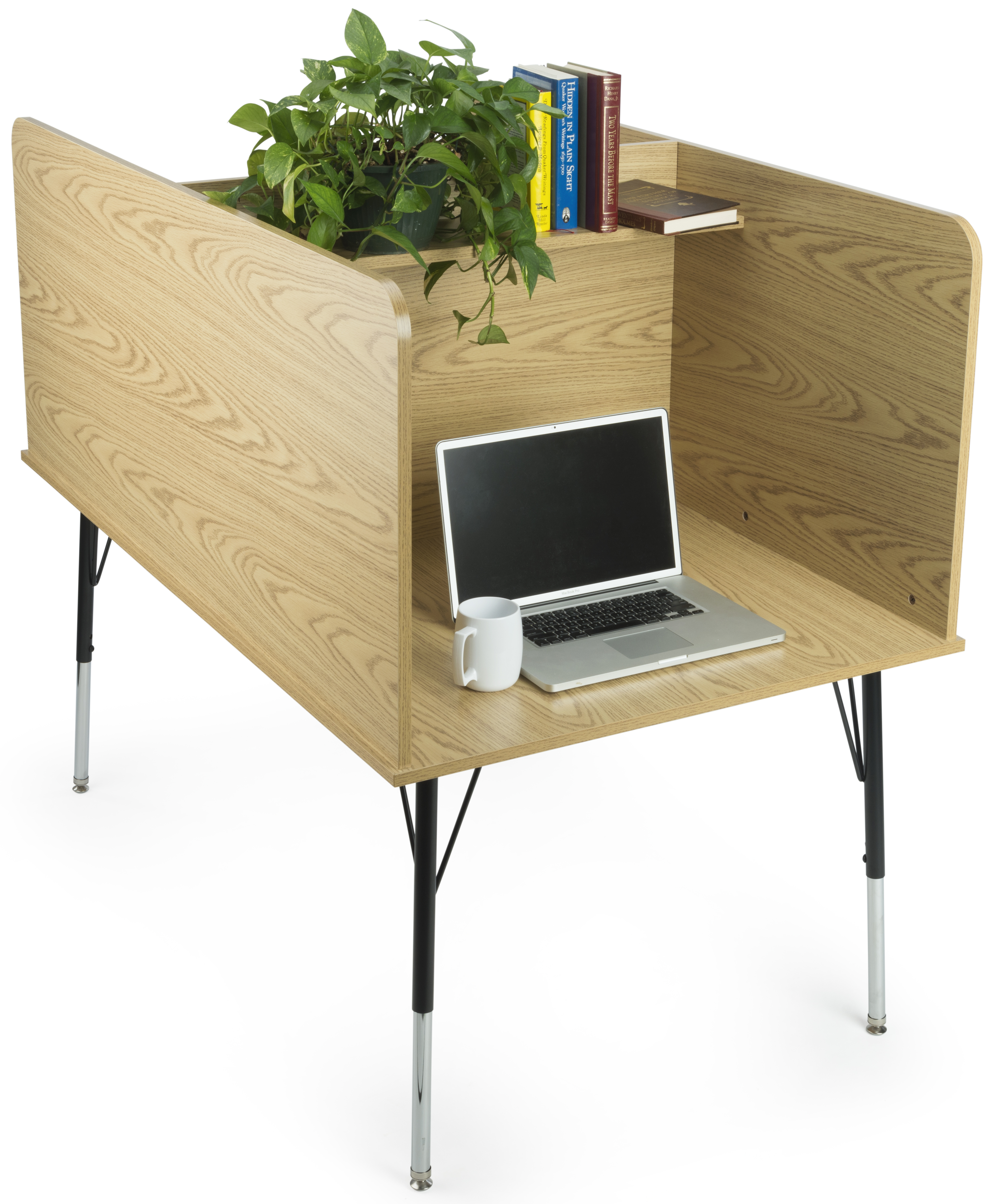 Study Carrel Desk | Height Adjustable from 45”-52” | Displays2Go