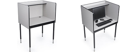 study carrels with double-side design