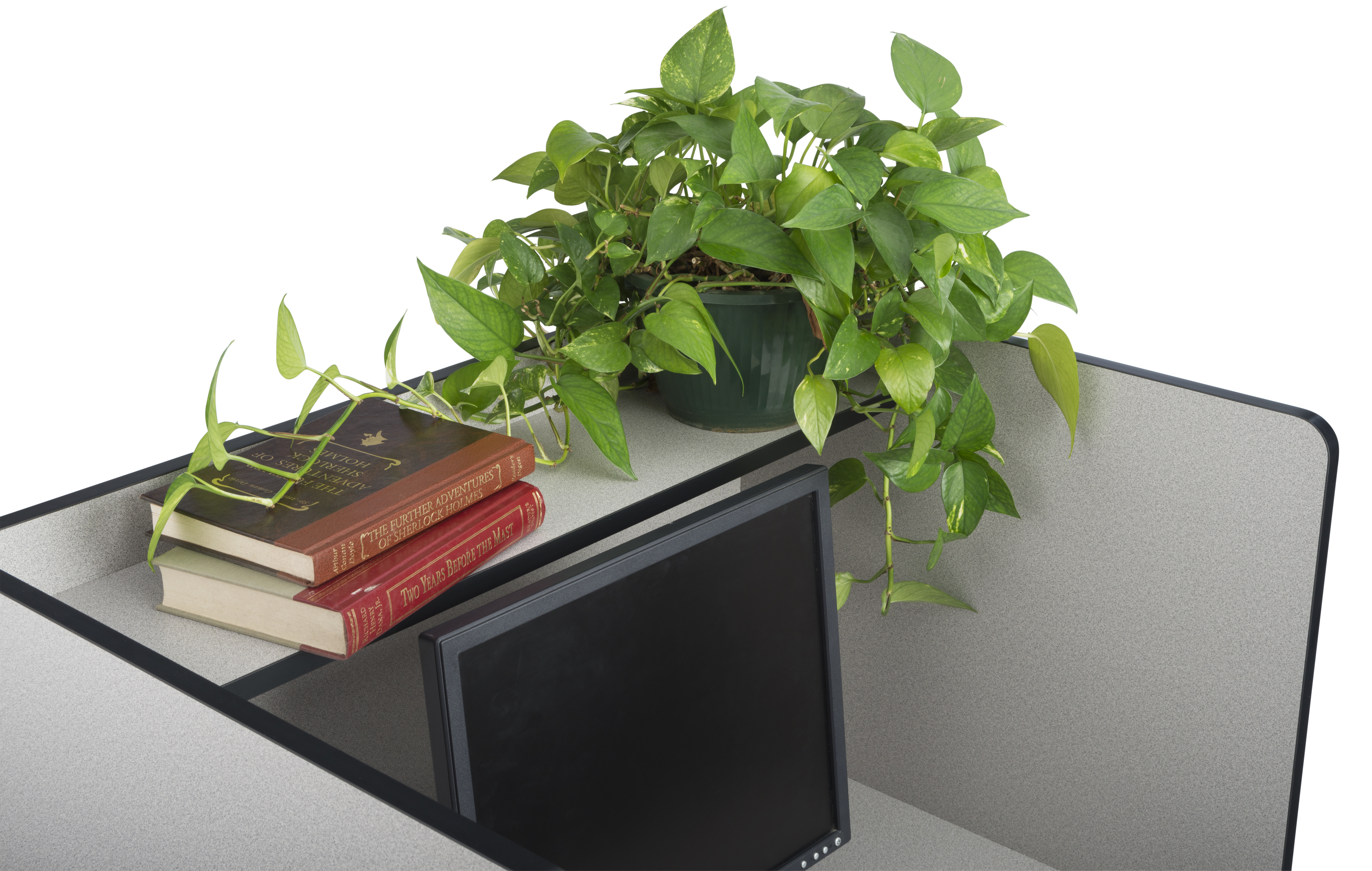 Study Carrel, Adjustable Height 47”-53”, Starter Unit, Steel Legs – Gray - Image 4