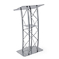 Truss lectern with silver finish