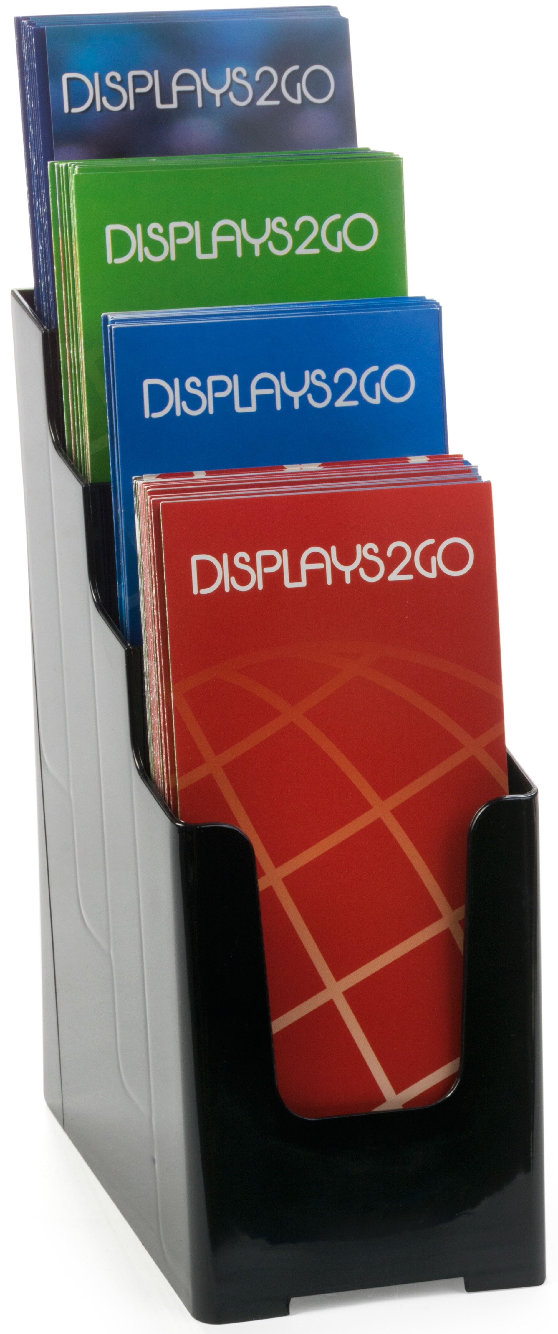 4-Tiered Brochure Holder, 4"w, Wall or Tabletop - Image 2
