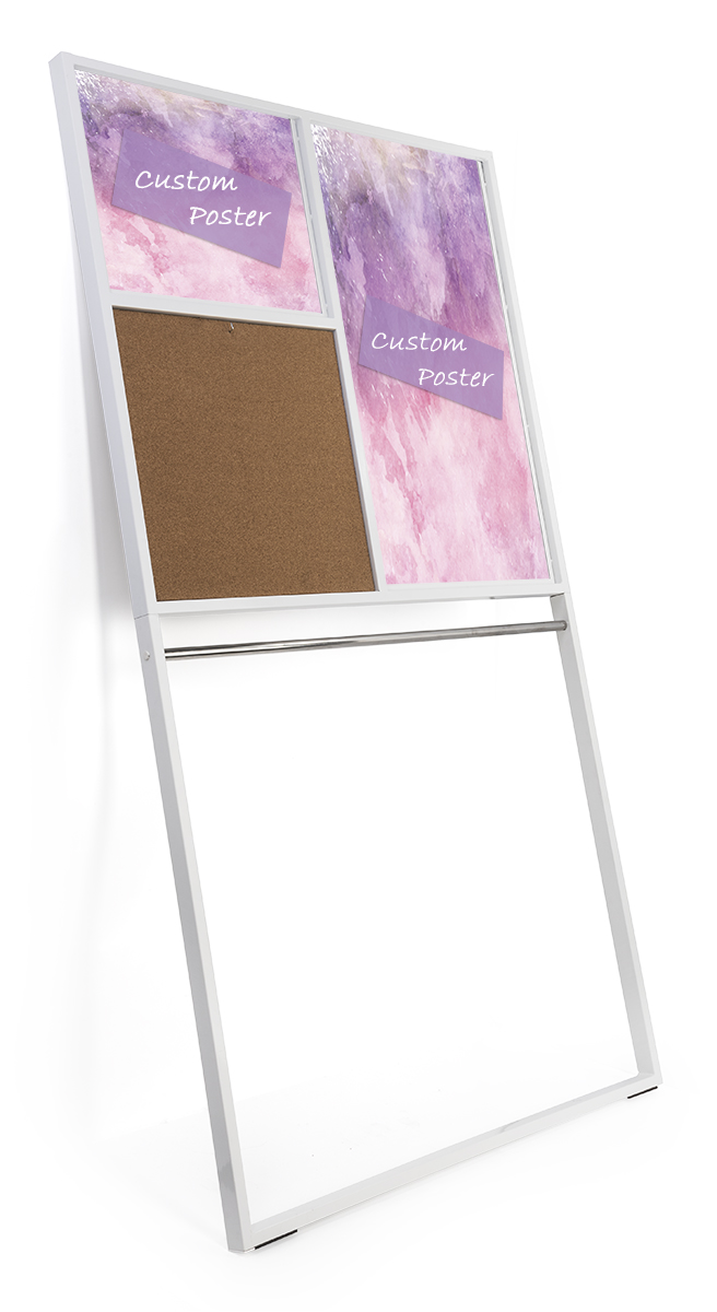 Leaning Wall Advertising Display Rack | Corkboard Accessory Area ...