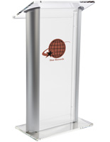 Plastic Lectern with Multi-Color Imprint for Professional Environments
