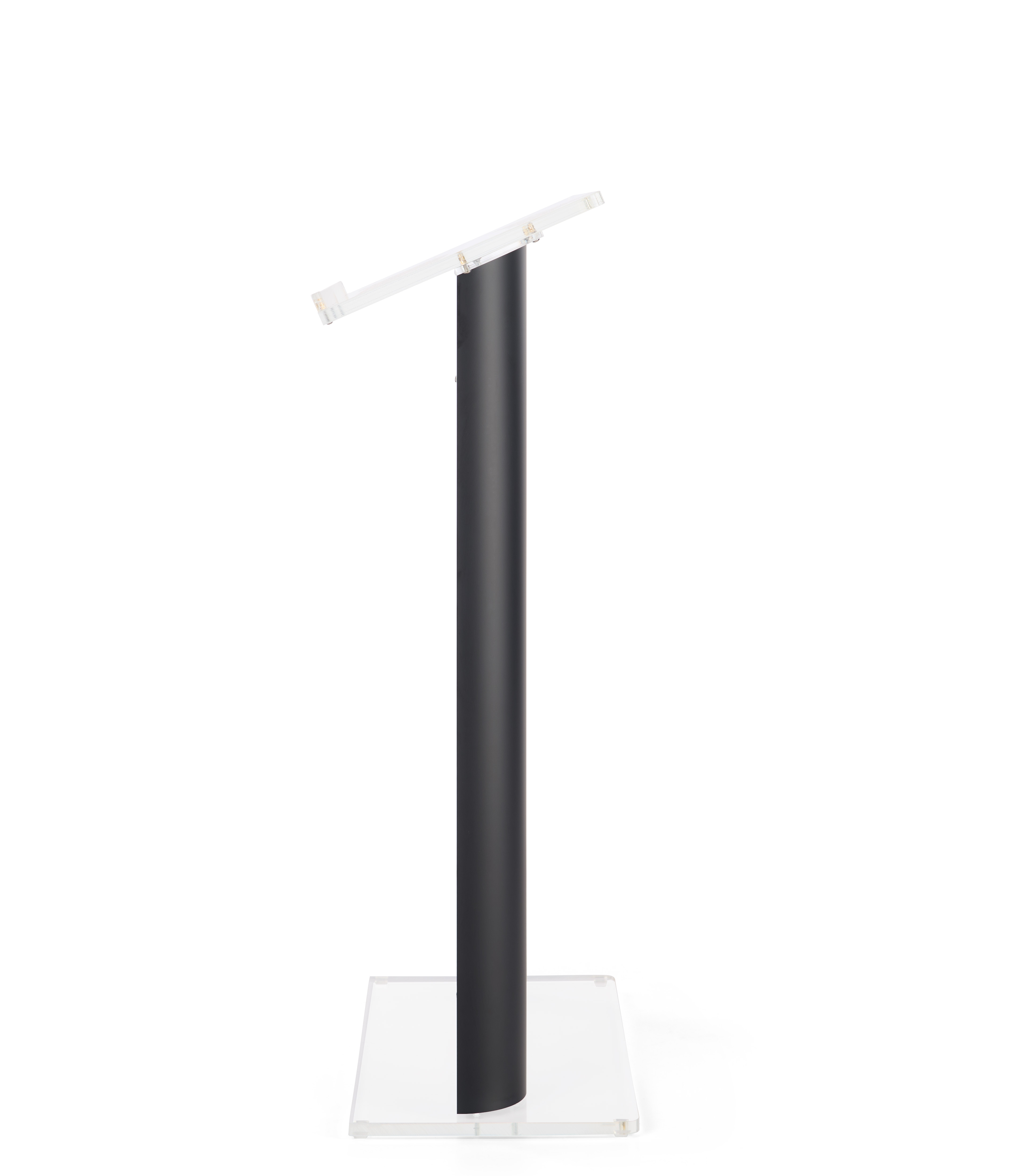 Black Podium Lectern | Clear Front Acrylic Panel | Displays2Go