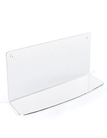 Clear acrylic shelf for LECTALAC series lecterns with transparent floating look