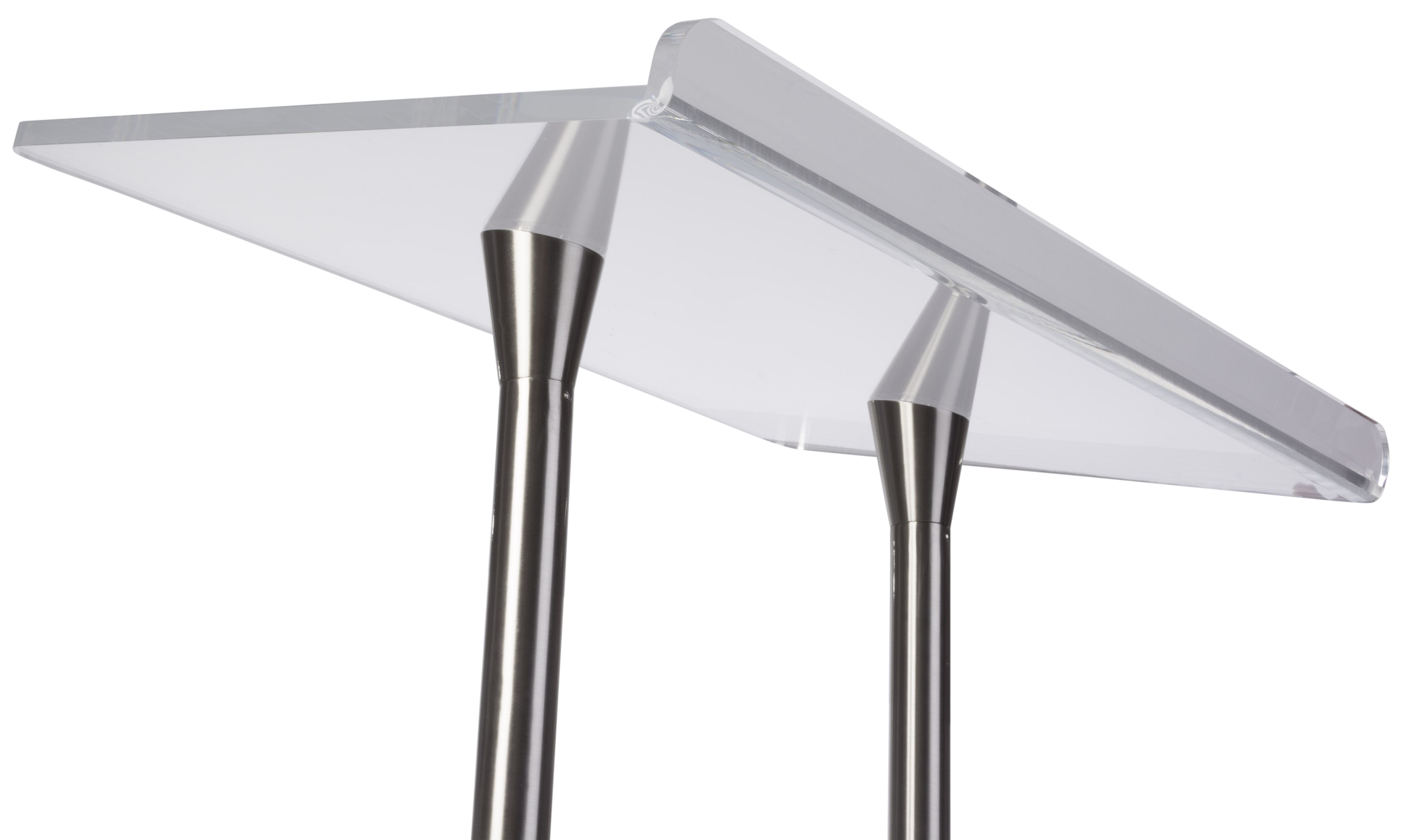 Modern Speech Stand | Clear Acrylic Reading Surface | Displays2Go