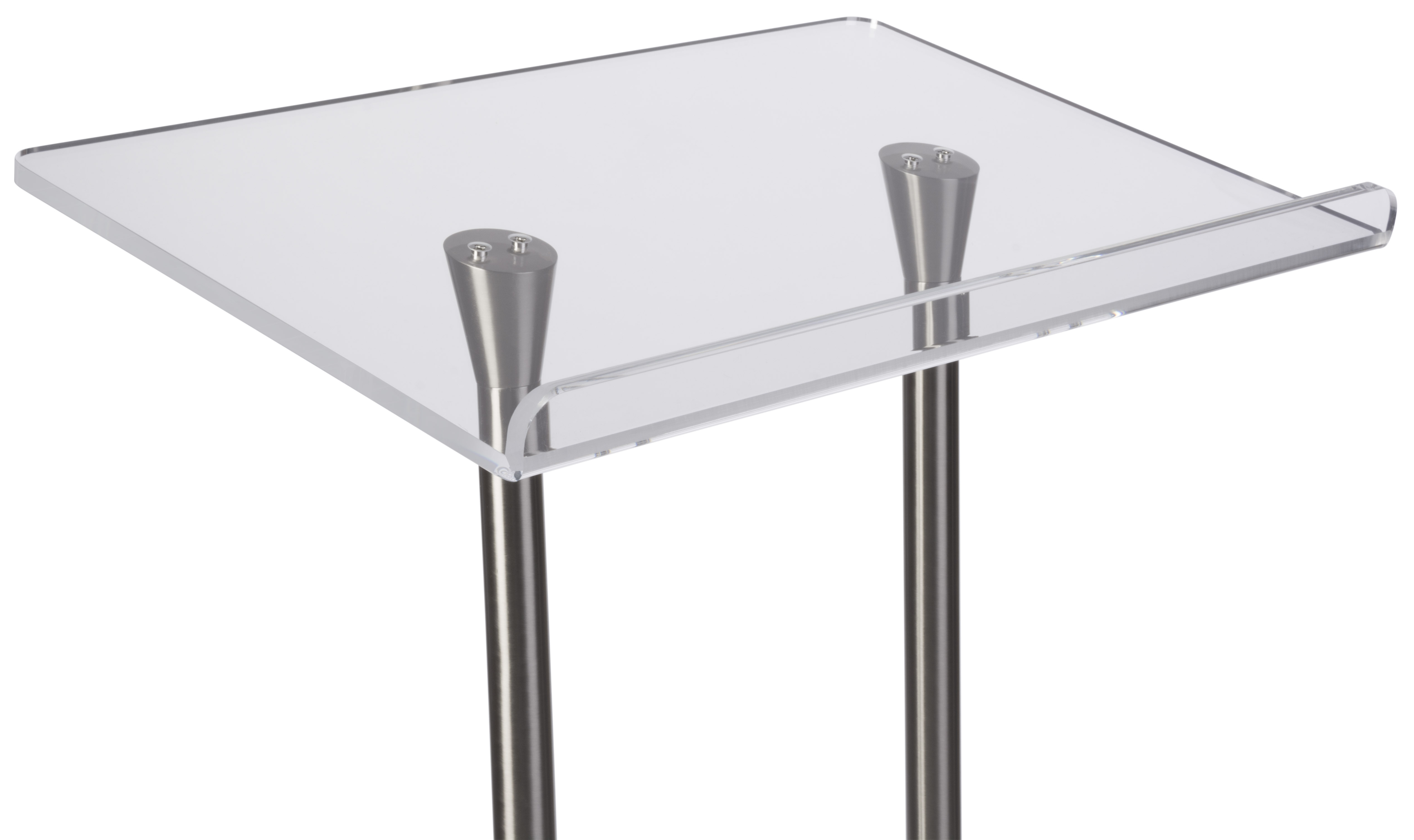 Modern Speech Stand | Clear Acrylic Reading Surface | Displays2Go
