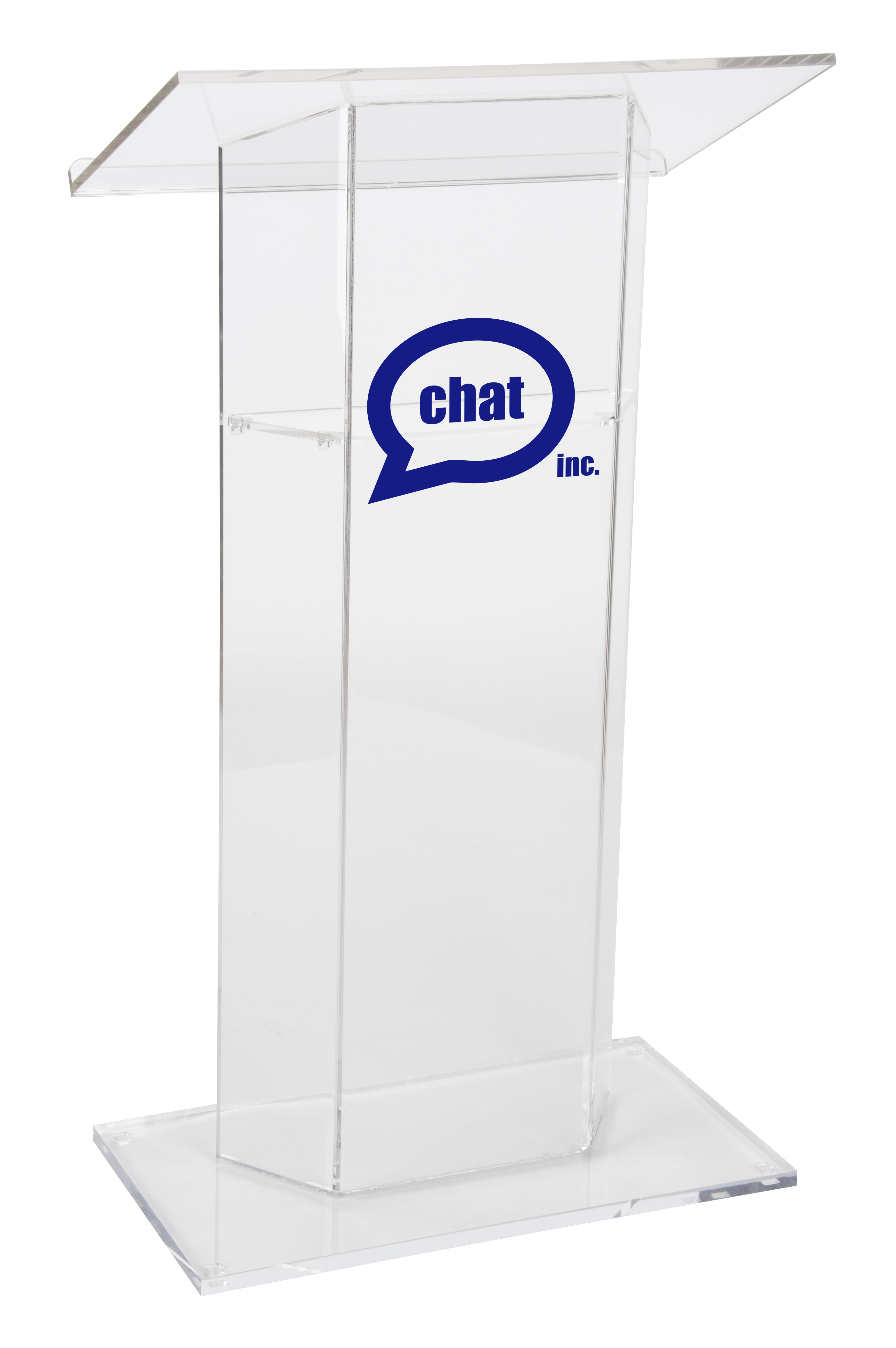 Custom Graphic Plexiglass Lectern | 1 Color Printing | Displays2Go