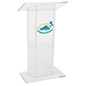 Custom Graphic Lucite Lectern with 10" x 10" Printable Area