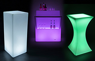 LED light up tables and bars