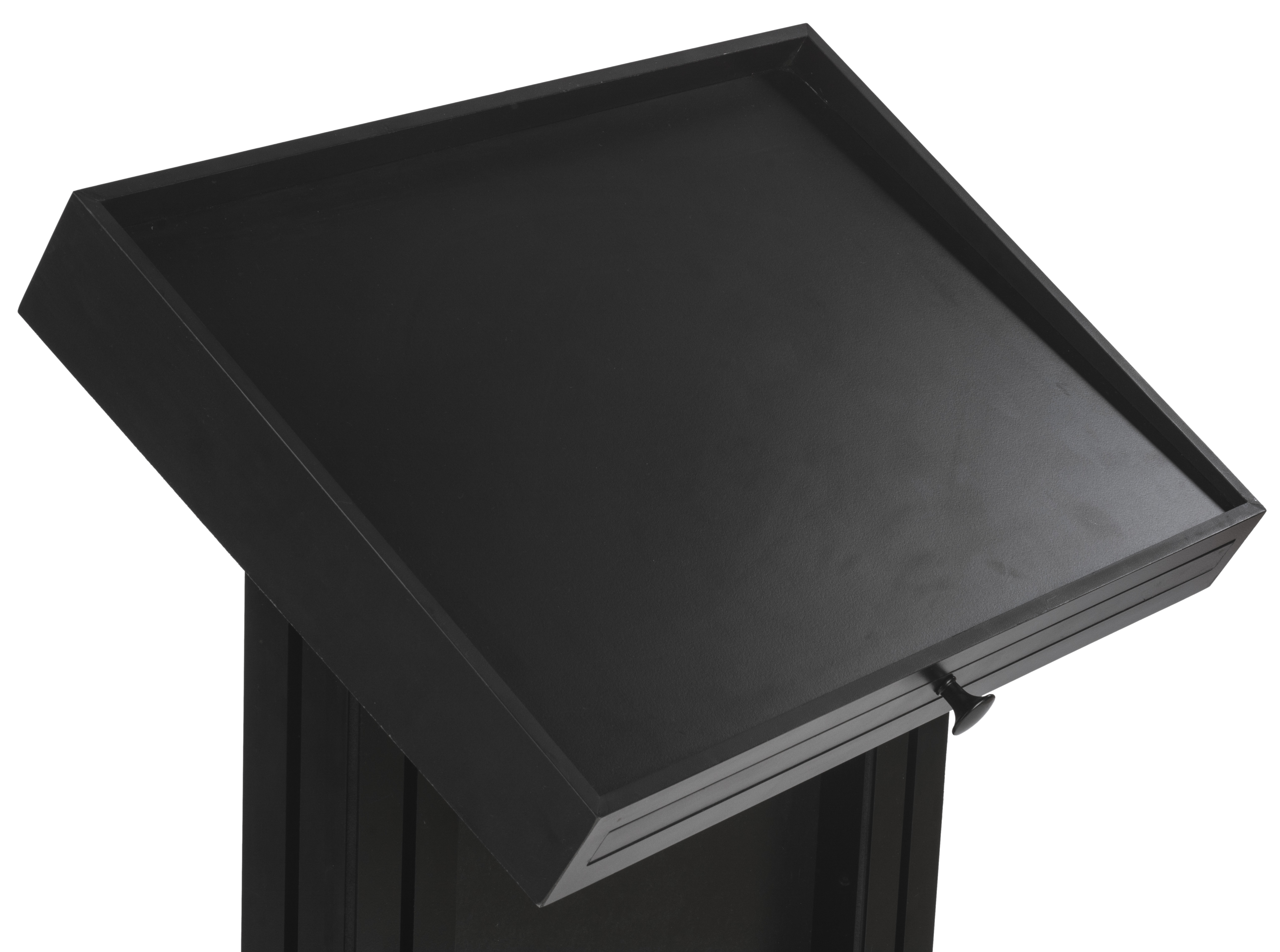 Led Podium Reference LED Podium with Graphic | Pull Out Drawer | Displays2Go