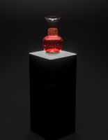 30"h light up black acrylic display pedestal 