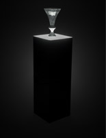 36"h lighted black riser pedestal