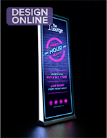 Backlit banner stand with UV printed graphics