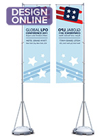 Flags & banners with 13 foot tall stand