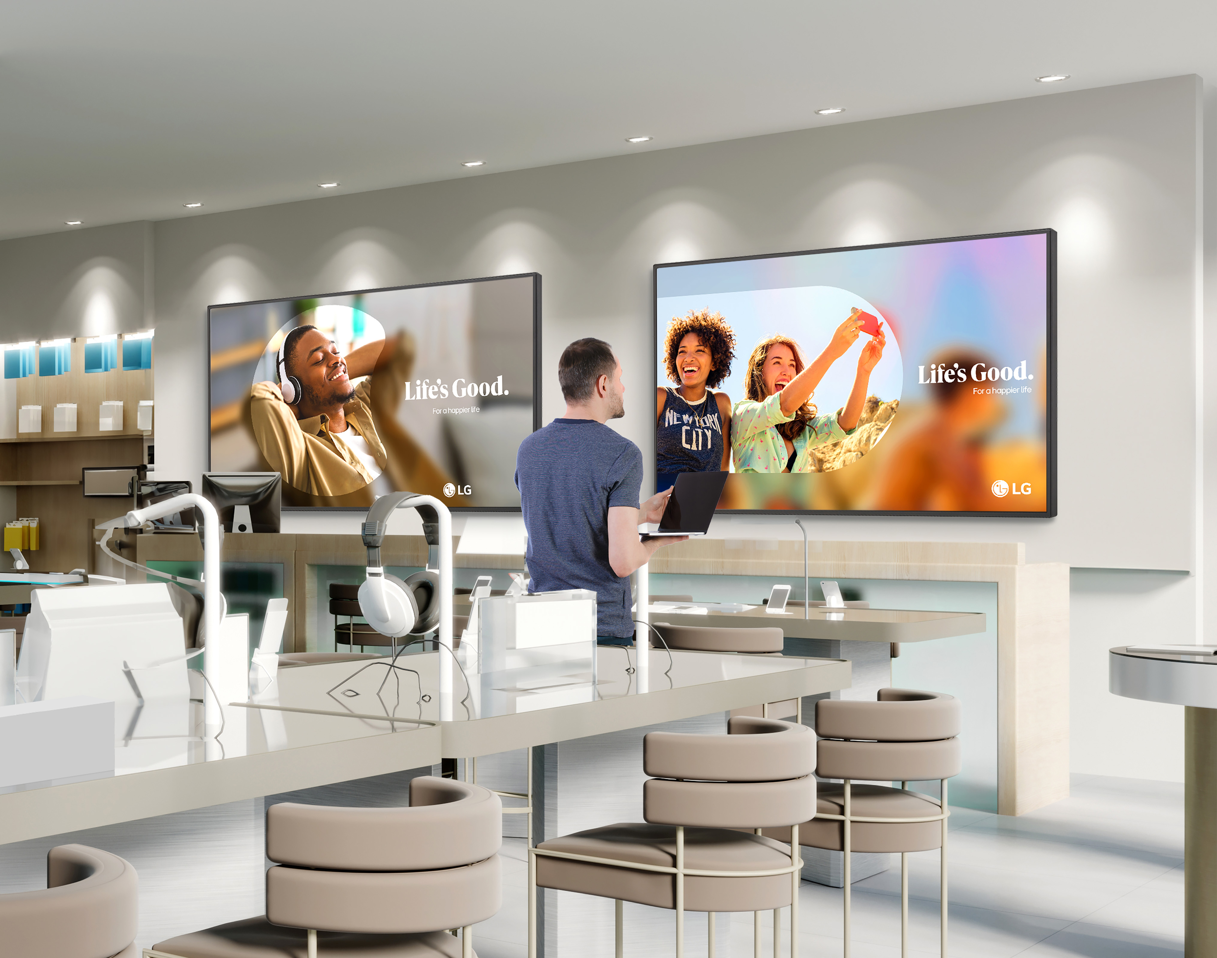 LG 49"-65" UV5N-E UHD Digital Signage Monitors with BrightSignOS, Energy Star Rated - Image 4