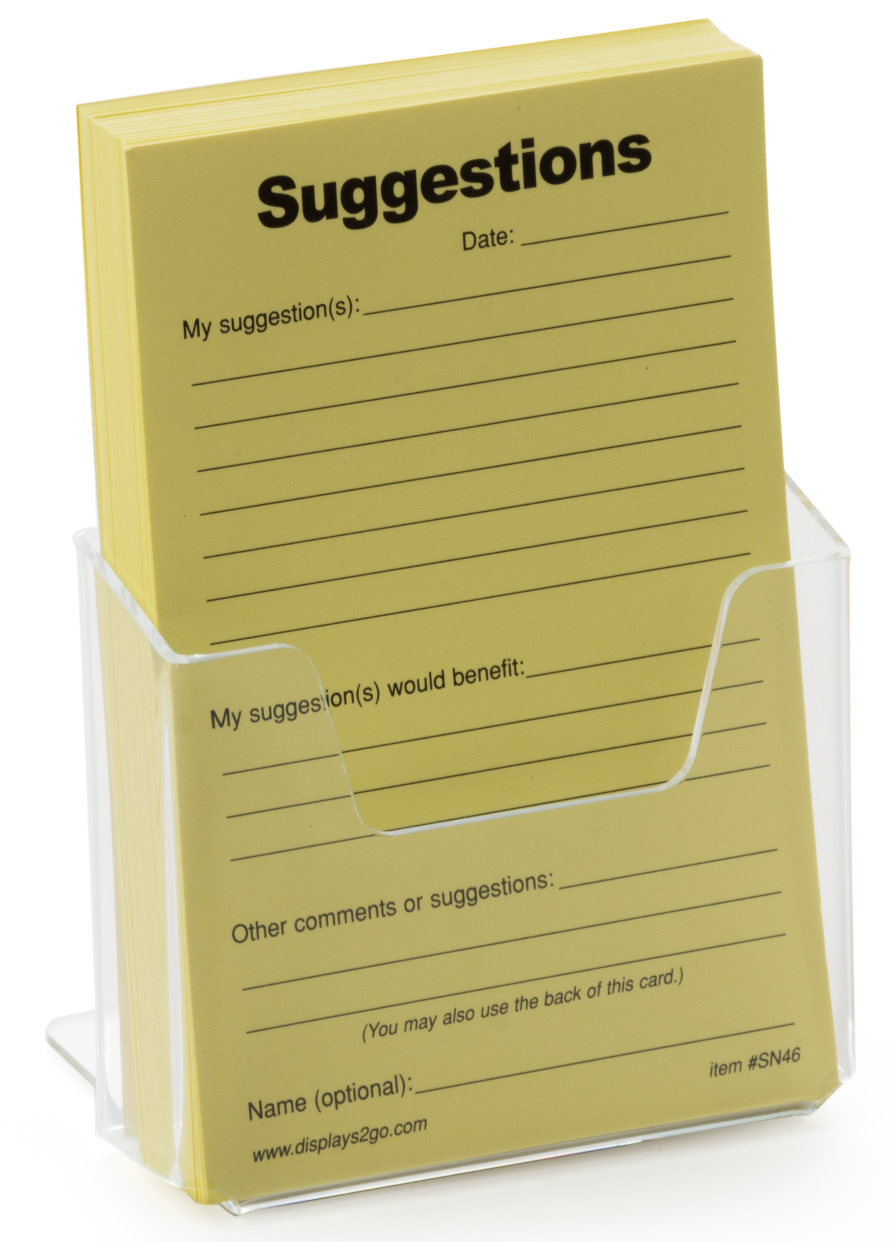 Acrylic Brochure Holder, 4"w, Tabletop - Clear - Image 2