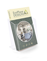 Table brochure holder made with recycled acrylic
