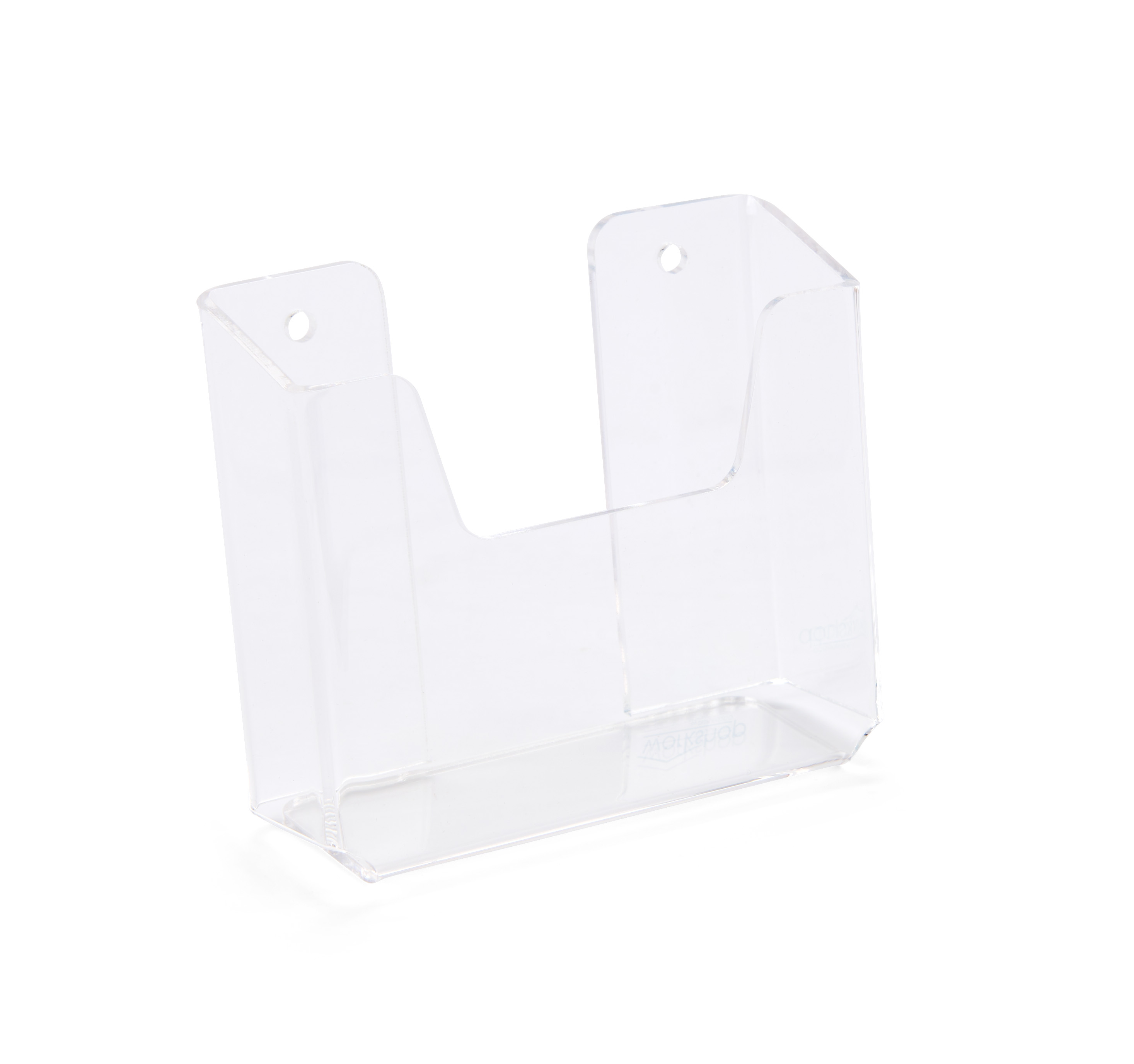 Acrylic Brochure Wall Holder, 4"w, Recycled Acrylic, Single Pocket, Shallow - Clear - Image 3