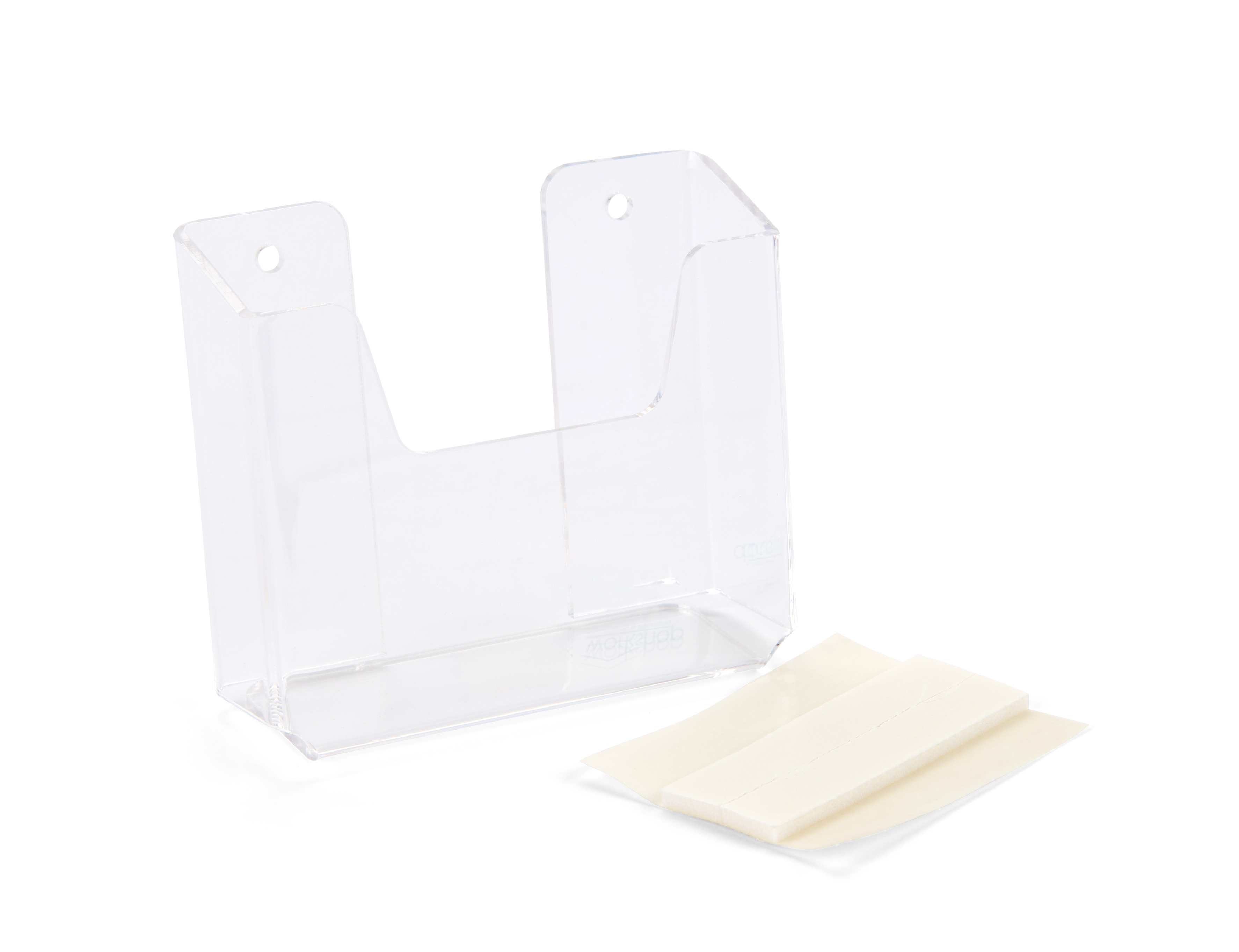 Acrylic Brochure Wall Holder, 4"w, Recycled Acrylic, Single Pocket, Shallow - Clear - Image 5