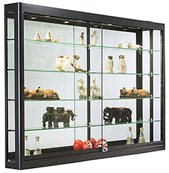 Purchase a wall mounted display cabinet with LED lights to