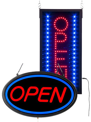 Lighted OPEN Signs