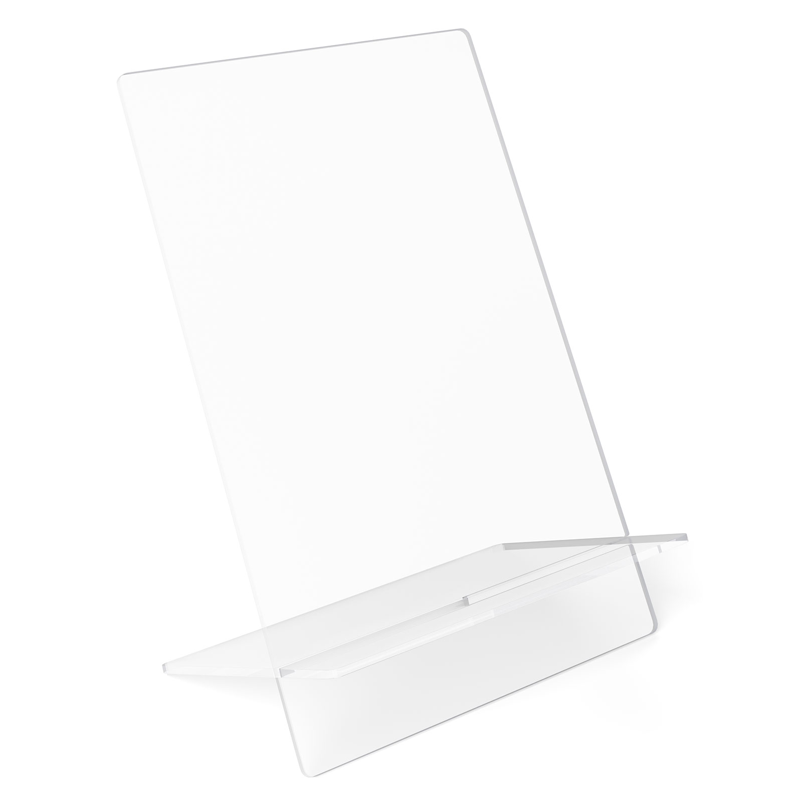 Acrylic Literature Holder, 10"w, Tabletop, Ships Flat, Set of 2 - Clear - Image 2