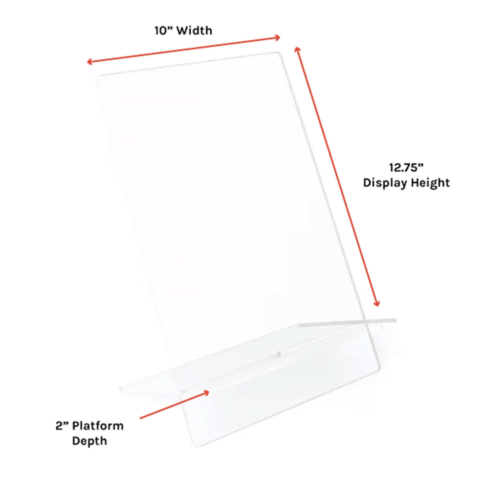 Acrylic Literature Holder, 10"w, Tabletop, Ships Flat, Set of 2 - Clear - Image 7