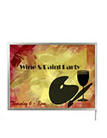 Illuminated window signs with light guided panel 