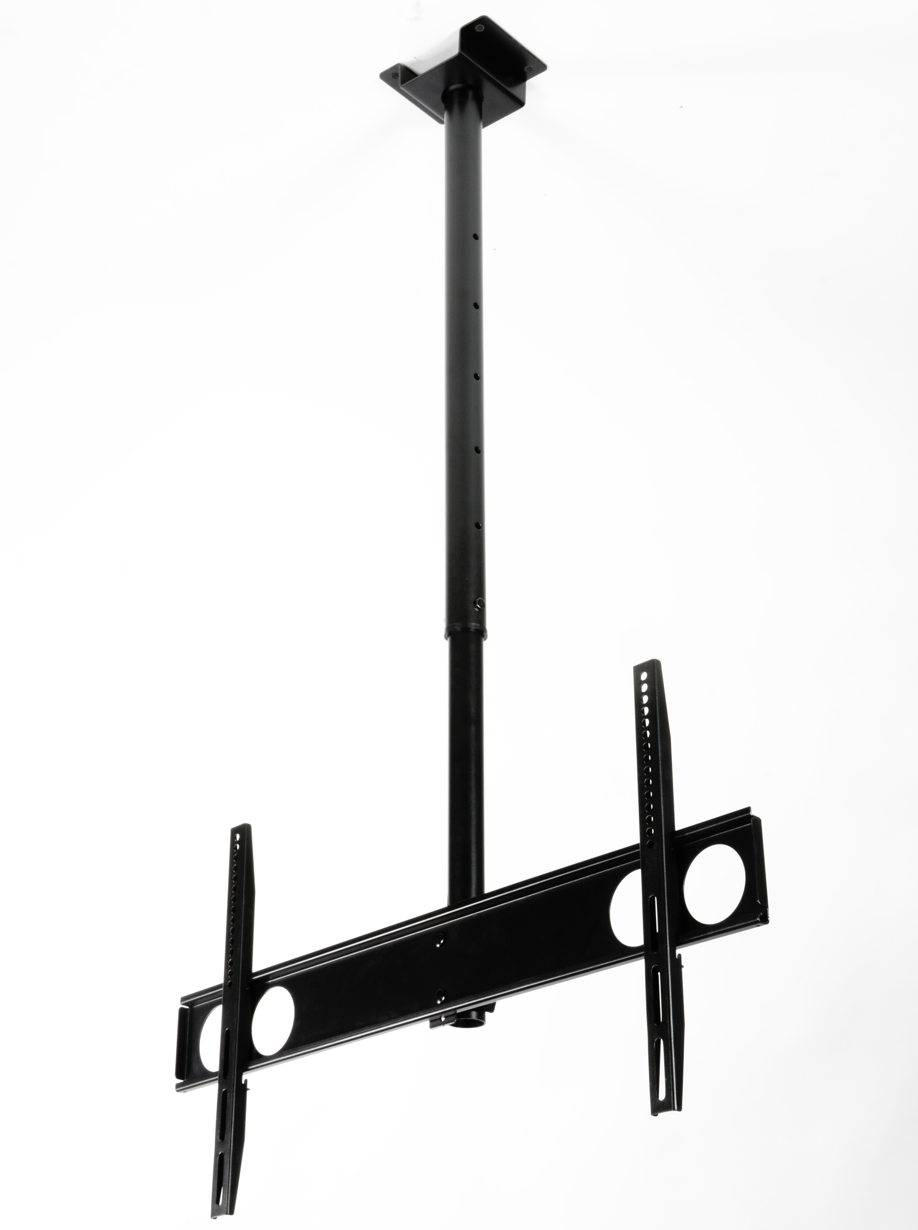 Ceiling TV Mount, Fits 37 to 70" Monitors, 360 Rotation, Adjustable Height - Black