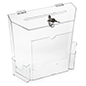 Clear Suggestion Box with Brochure Pockets - Lightweight