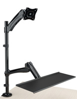 Black Sit Stand Monitor Arm