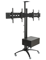 Dual Screen TV Stand With Power Distribution for Community Centers