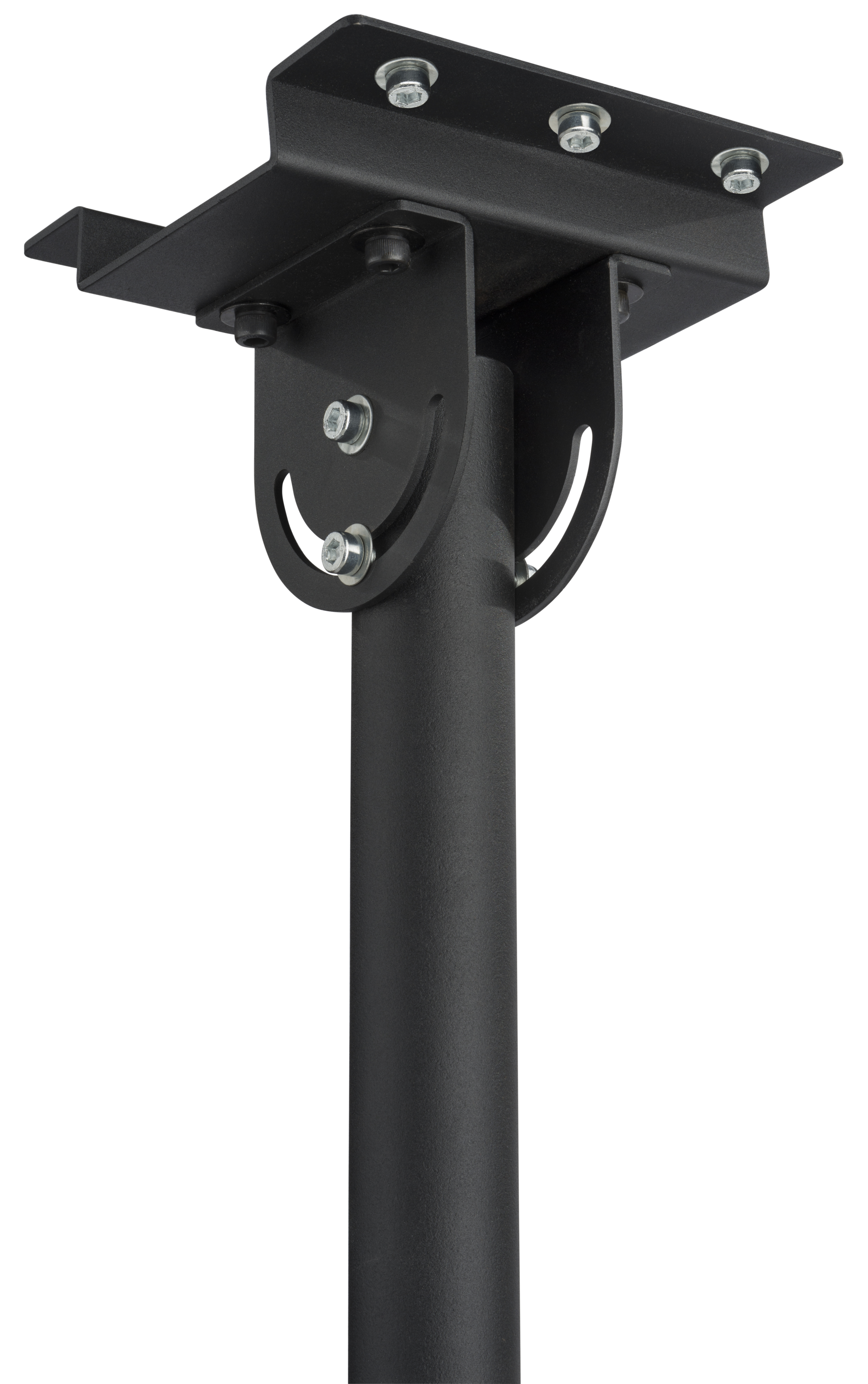 Ceiling TV Mount for (2) 30"-60” Monitors, Tilting Bracket, Adjustable Height - Black - Image 4