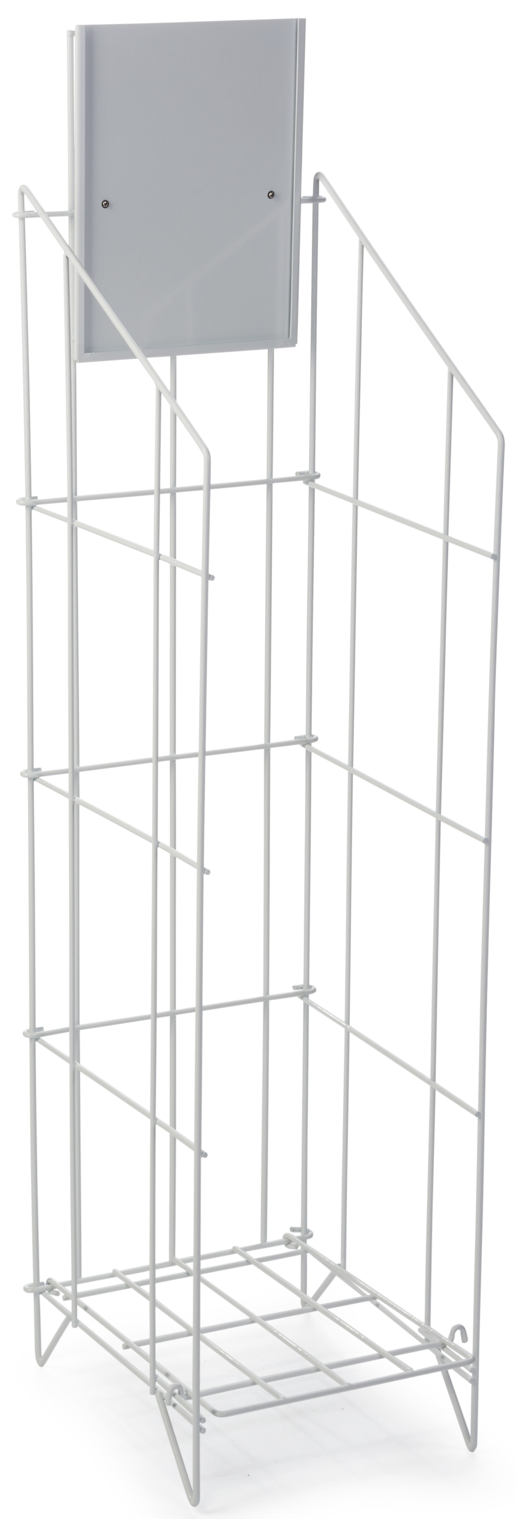 Freestanding Magazine Rack | White Wire Display | Displays2Go