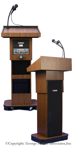 Height Adjustable Podium for Floor | Built-in Speakers