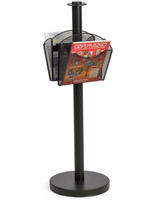 Stanchion Post with 2 Literature Pockets