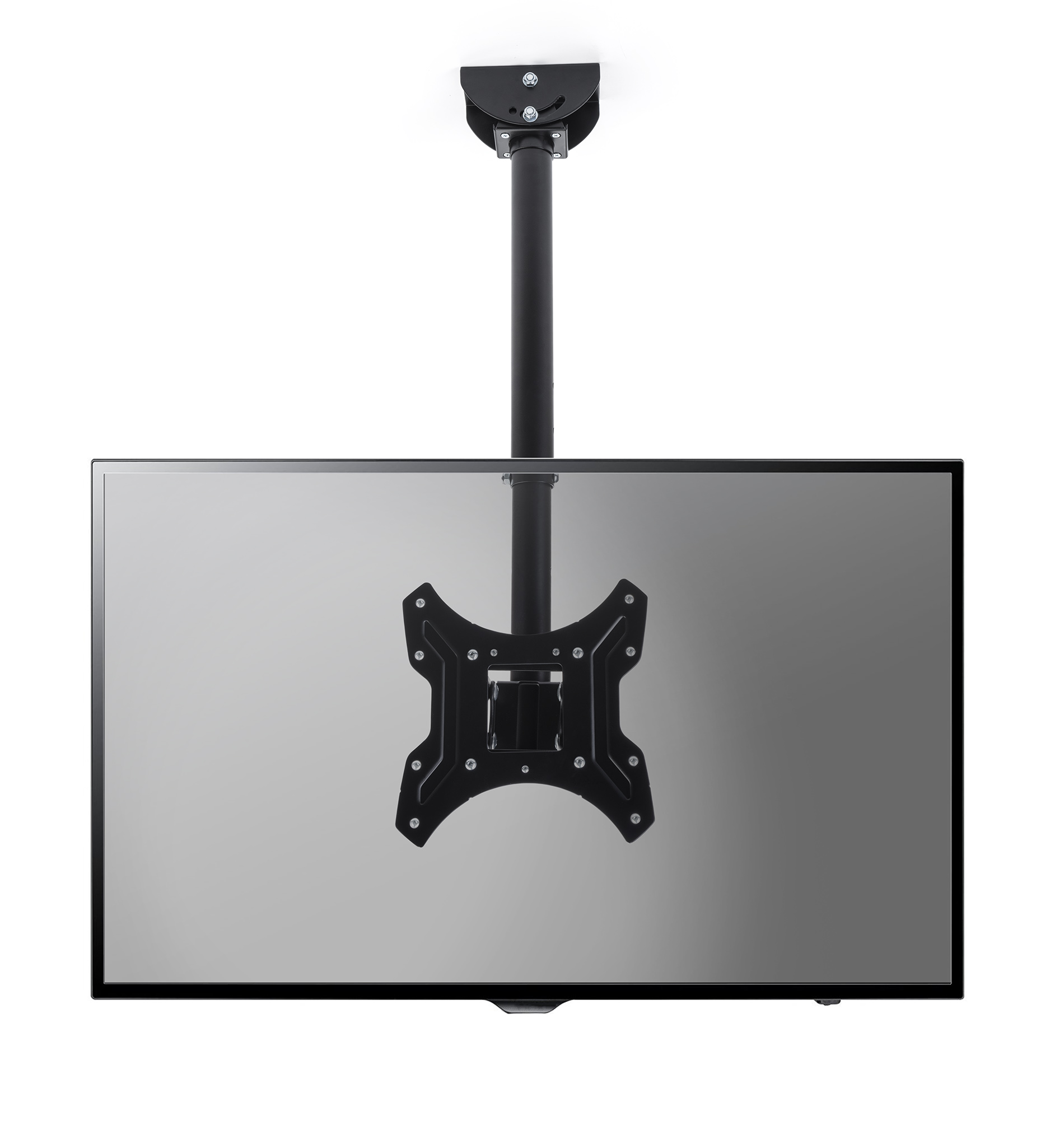 Ceiling TV Mount, Fits 26" - 55'' Monitors, Height-Adjustable, Rotating - Black - Image 2