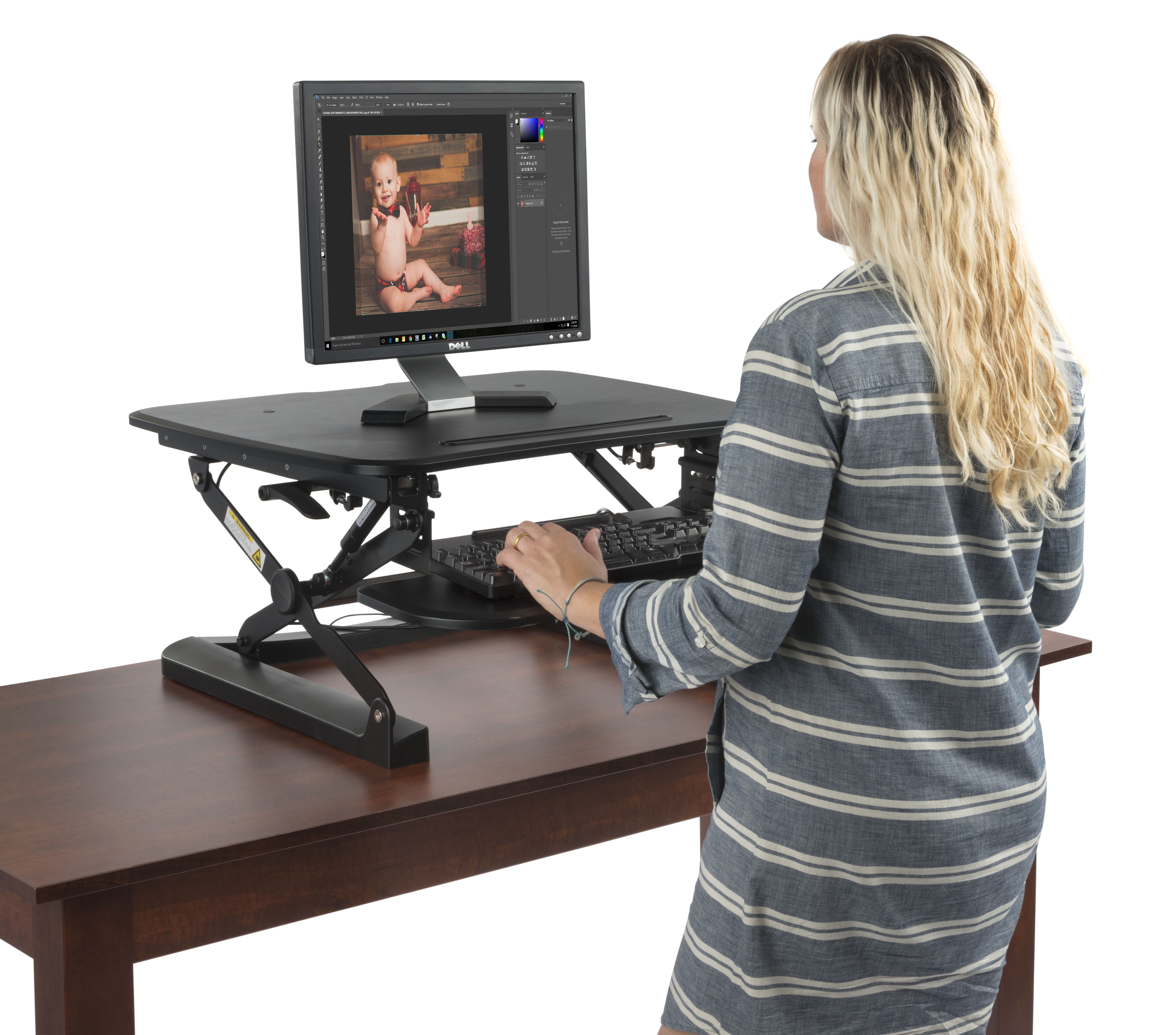 Keyboard Riser Pole Standing Keyboard Riser Standing Desk | Gas Lift | Displays2Go