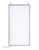 Double sided light box with polycarbonate lens