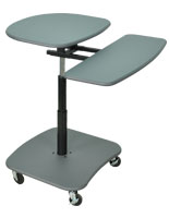 Mobile Laptop Desk w/ 2 Lockable Wheels