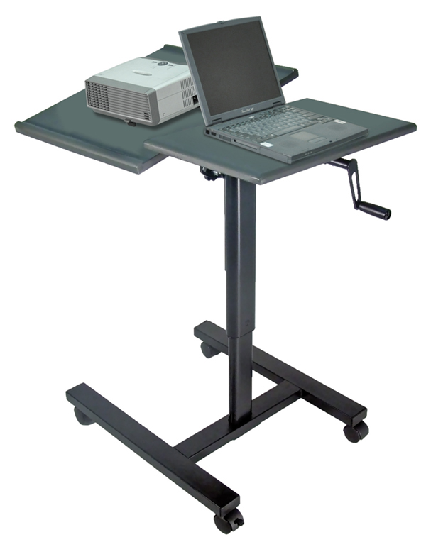 Computer Caddy Table This Mobile Laptop Stand Is Adjustable in Height. Each Computer Caddy ...