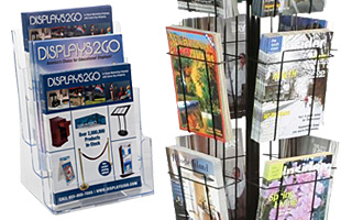 MT Displays Free Standing Brochure Rack, Silver